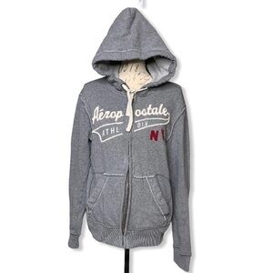 Aeropostale Front Zip Logo Hoodie Jacket